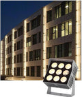 Rotation Spotlights - IP65 Outdoor Waterproof Exterior Wall Light AC 220V Long-Distance LED Floodlights 5°A Beam of Light Spotlight Villa Roman Column Projector(Warm White Light3w)
