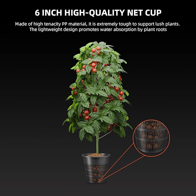 Spider Farmer DWC Hydroponics Grow System with 7-Gallon Deep Water Culture New Triangular Cover Design Recirculating Drip Garden System with Top Drip Kit 11W Air Pump 4 Buckets