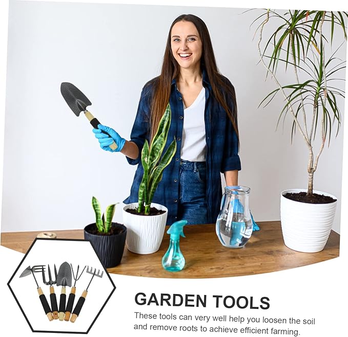 ibasenice 1set Garden Tools Gardening Kit for Efficient Planting and Preparation Lightweight and Portable Hand Tools for Flower and Plant Care