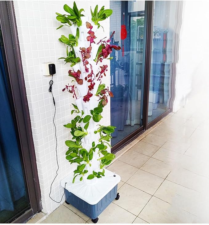 Hydroponics Growing SystemHydroponics Growing Tower Indoor Herb Garden Kit Complete Herb Growing Set GYL24824(Color:A1Size:10 Layer)