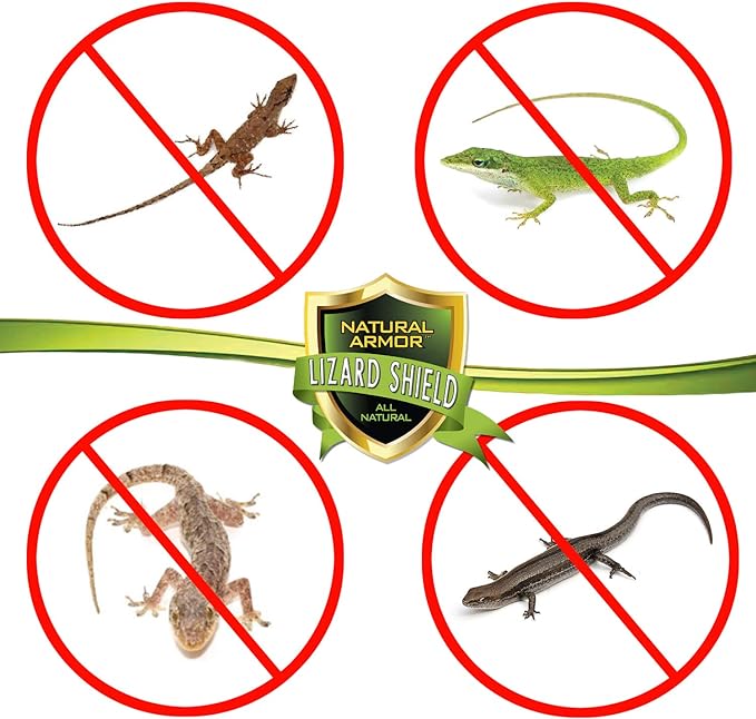 Natural Armor Lizard &amp Gecko Repellent Spray - Powerful Peppermint Formulation Repels All Types of Lizards &amp Geckos and Works Better Than Ultrasonic Gimmicks – 128 fl oz - Gallon Ready to Use
