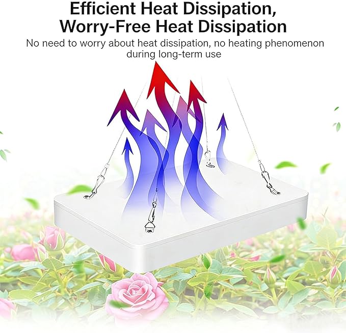 Full Spectrum LED Grow Light for Indoor PlantsPlant Lamp with Hanging Kit Suitable for Seedlings Succulents Flowers &amp Vegetables (B1-2000W)