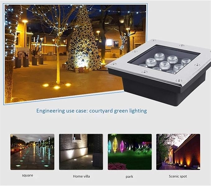 5PCS Ground LED Landscape Lights - Led Spot Lights DC12V Mini Stair  IP67 Waterproof Outdoor Recessed Lamps 1W LED Deck Light Spotlight With Narrow Beam For Garden Stairs(White) (White Ligh