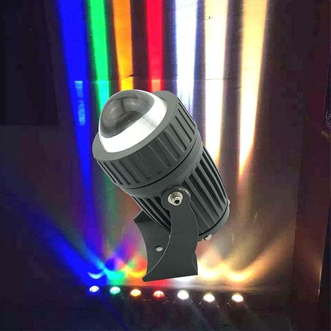 LED Beam Spotlight - LED Beam Wall Washer Long Throw Spotlights Narrow Beam for Building Exterior Wall Lighting Weddings Parties Exterior Wall Wash Lights(White10w(24v))