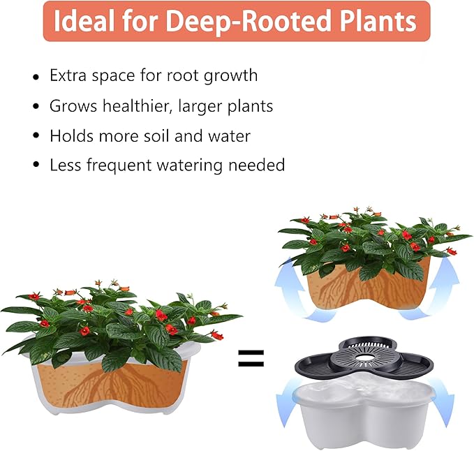 VECELO 7 Tier Vertical Garden Planter Self Watering Stackable Planters with Wheels for Strawberries Herbs Flowers Vegetables White