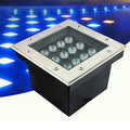 Square Underground Light - Outdoor Ground Landscape Lamp IP66 Waterproof AC85-265V Outdoor Recessed Spot Light for Garden Driveway Step Pathway Deck Buried Lighting(White Light12W)