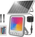 Upgraded 3.0 Solar Landscape Spotlights – 20000mAh Battery Remote Control Multicolor RGB Waterproof Solar Spot lights for Yard 24H Dusk-to-Dawn Lighting for Garden Party &amp Outdoor Spaces