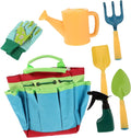 Kisangel 1 Set Garden Tool for Outdoor Gardening Shovels Rake Watering Pot and for Planting Weeding and Transplanting Present for Young Gardeners