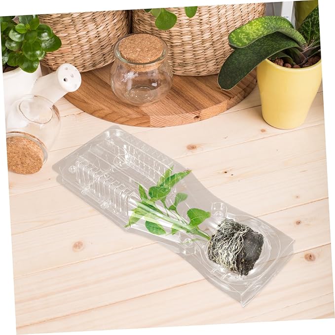 10Pcs Breathable Seedling Transport Box Ventilated Plant Carrier for Chili Tree Saplings Flowers Efficient Shipping with Clamshell Design