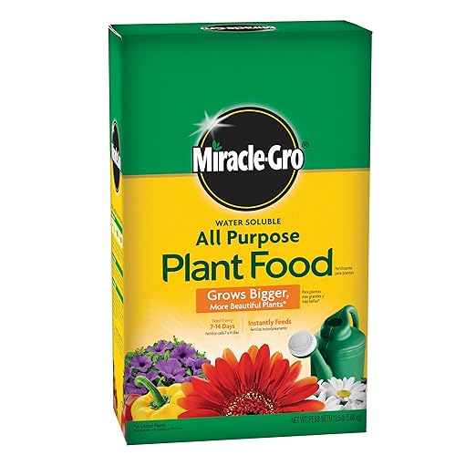 Miracle-Gro Water Soluble All Purpose Plant Food - Fertilizer for All Indoor or Outdoor Plants Including Roses Flowers Vegetables Houseplants Trees and Shrubs 12.5 lbs.