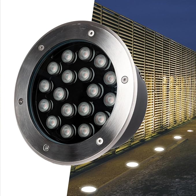 Landscape LED Underground Light - IP66 Waterproof Garden Embedded Spotlight AC85-265V 5W &amp 12W Warm Light Options