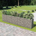 Gabion Raised Bed Silver Galvanized Steel 177.2x19.7x39.4 in Gardening Pots &amp Planters 143564