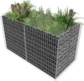 Gabion Raised Bed Steel 70.9x35.4x39.4 Silver