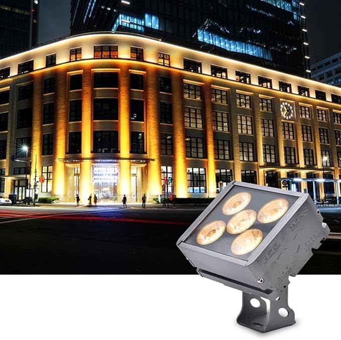LED Beam Spotlight - Ultra-Long Beam Light Outdoor Rectangular LED Spotlight Waterproof IP65 Wall Washer Light Long-Range Floodlight Suitable for Courtyard Garden Driveway Landscape Lights(Green