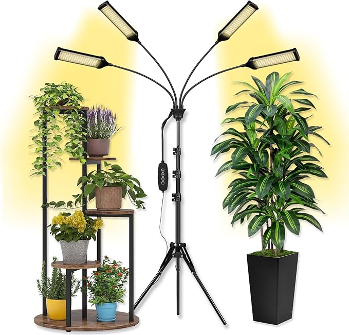 Plant Light for Indoor Plants Full Spectrum Indoor Grow Light with Timer (6 Units)