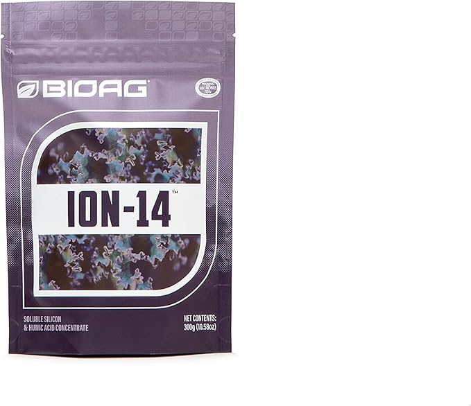 BioAg ION-14 Silicon and Humic/Fulvic Acids Concentrate (300 Grams) Silica Silicate si Carbon micronutrient Fertilizer hydroponic Indoor Garden
