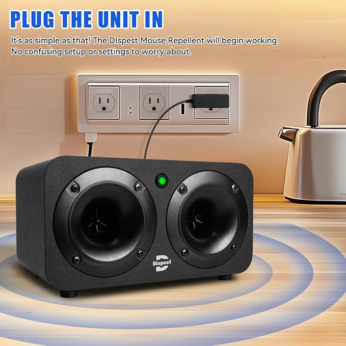 Powerfull Effective Plug in Ultrasonic and Bionic Rodent Mouse Repeller for Building warehouse garage attic Restaurant Supermarket amd more. (Modern)