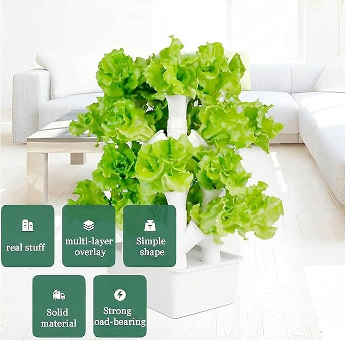 Hydroponic Tower Culture Garden Hydroponic Culture Vertical Tower for Fresh Herbal Garden Fruits Vegetables Plants' Tower Gift