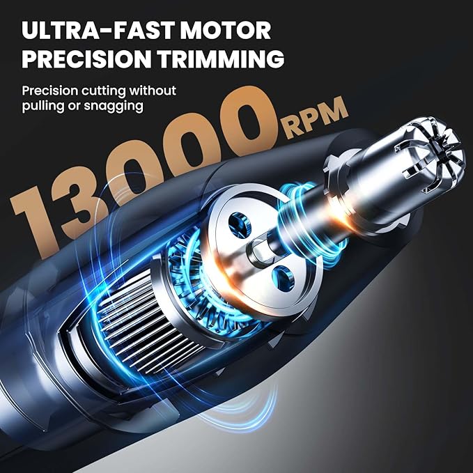Ear and Nose Hair Trimmer for Men 2025 Professional Painless USB Rechargeable Eyebrow &amp Facial Electric Hair Trimmer for Men Women Powerful Motor Dual Edge Blades IPX7 Waterproof Cool Gray