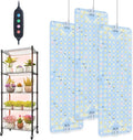 3Pack 2026 Ultra-Thin Panel Grow Lights for Seed Starting Vegetables Greenhouse &amp Under Cabinet &amp Shelf Plants with Timer 4/8/12/16/20H Free Connect Full Spectrum Indoor LED Plant Growing L