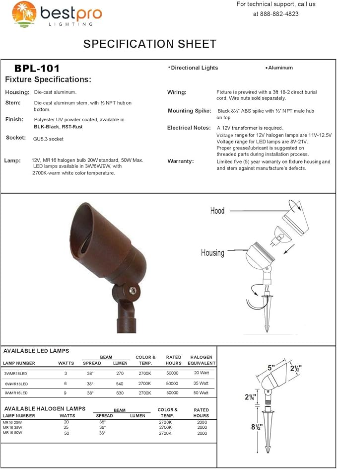 Best Pro Lighting LED DIY 12V Landscape Lighting Kit Mushroom Pathway &amp Spotlight/Uplight in Rust Color Do It Yourself Kit