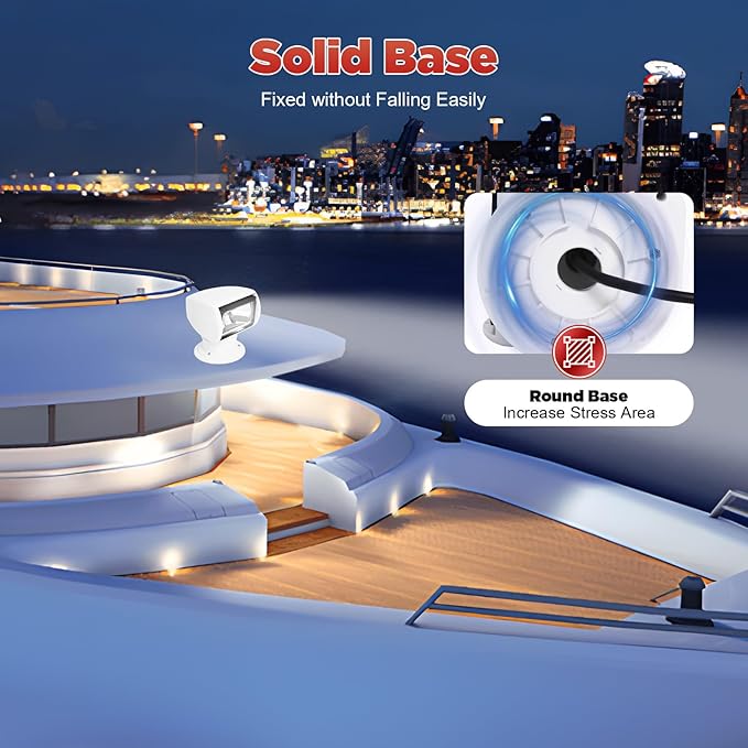 Boat Spotlights 12V 100W Boat Spotlight with Remote Control Boat Search Lights Boat Searchlight Halogen Searchlight Spotlight for Yachts Fishing Boats