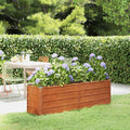 Corten Steel Garden Raised Bed Metal Planter Garden Boxes Outdoor Steel Planter Box for Vegetables Flowers Herbs Rusty 63x15.7x17.7 Corten Steel-226