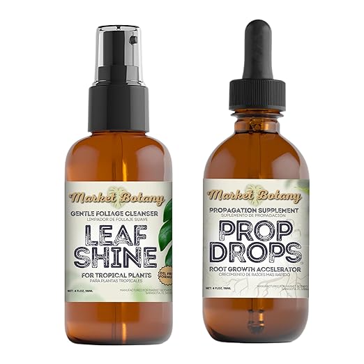 Propagation Bundle | Prop Drops + Leaf Shine Spray | Root Growth Booster &amp Natural Leaf Cleaner for Healthy Vibrant Houseplants