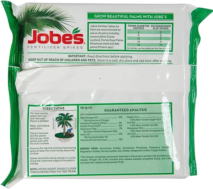 Jobe's (7) ea 01010 5 Pack 10-5-10 Palm Tree Fertilizer Spikes7