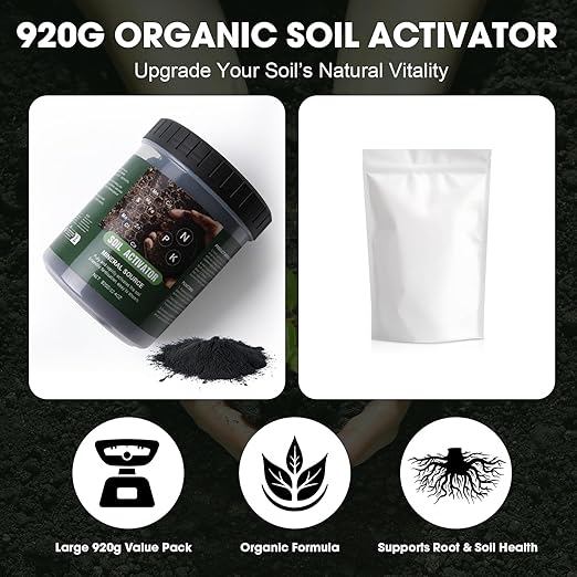 Soil Activator for Plants(32.4 oz / 920g) Organic Soil Activators and Plant Fertilizers for Garden Beds Potting Mix Seedling Compost Root Growth Booster