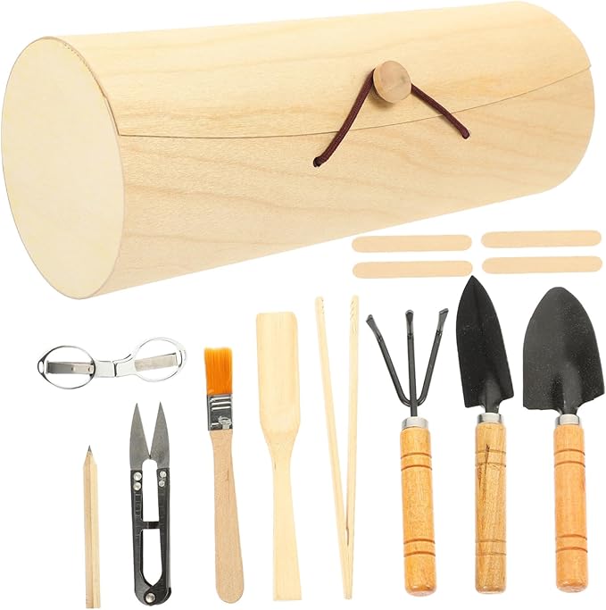 Totority Garden Tool Kit Set 14 Piece Mini Gardening Hand Tools Comfortable Handle Perfect for Excavation Weeding