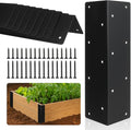 12 Pcs Metal Raised Garden Bed Corner Brackets 11 x 3 x 3 Rust-Resistant Raised Bed Corner Brackets for 12-24 Wood Planter Box Flower Beds Vegetable Gardens Furniture &amp Sand Box