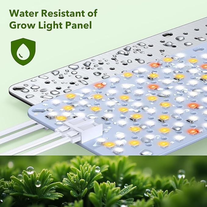 Full Spectrum 1920 LEDs Grow Lights 100W Plant Grow Lights for Indoor Plants with Daisy Chain Function Sunlike Spectrum4/8/12/16/20H Timer for Seed Starting(Pack10)