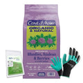 Coast of Maine RH6501 Rhody Azalea &amp Berries Plant Food 12 LB – Organic Fertilizer for Acid-Loving Plants with My Garden Pool Soil Test Strips &amp Gardening Claw Gloves