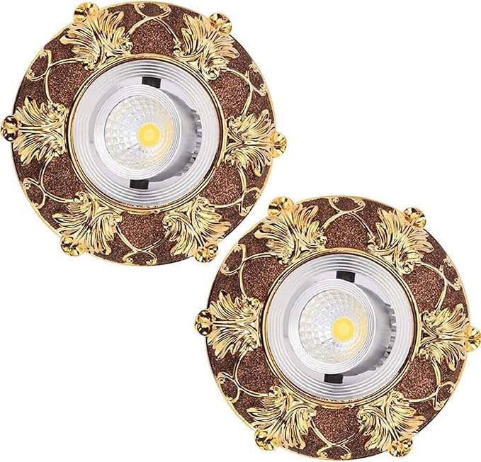 2 Pack LED Recessed Downlight Dimmable Ceiling Light Fixtures 30° Tiltable COB Eyeball Retrofit Spotlight(White Light5W)