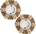 2 Pack LED Recessed Downlight Dimmable Ceiling Light Fixtures 30° Tiltable COB Eyeball Retrofit Spotlight(Warm Light7w)