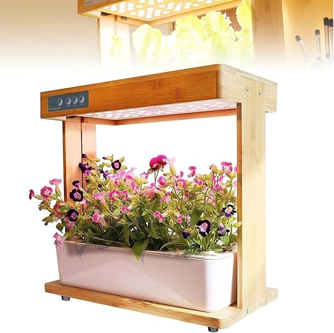 Hydroponic Growing System Plant Germination Kit with LED Grow Light Gardening 8 Pods Indoor Herb Garden for Women