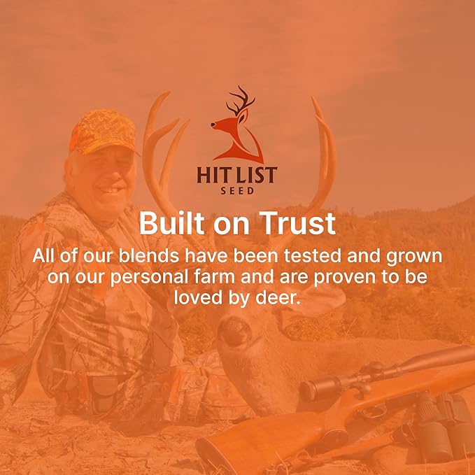 HIT LIST SEED®No Till Alfalfa Food Plot Seeds for Deer [Perennial] - Deer Food Plot Seed Throw and Grow - Deer Plot Seed Mix Perennial No Plow - 100% Alfalfa - Spring Summer &amp Fall Planting - 10