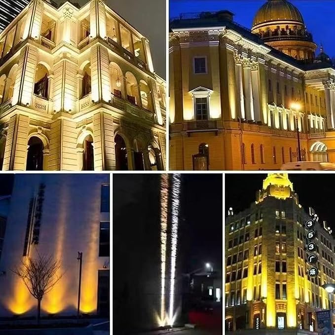 10W Led Spot Lights - Landscape Lamps AC 220V Led Beam Light Outdoor Wall Lamp IP67 Waterproof Narrow Beam Spotlight 180° Adjustable Bracket Ground Light(White10W)