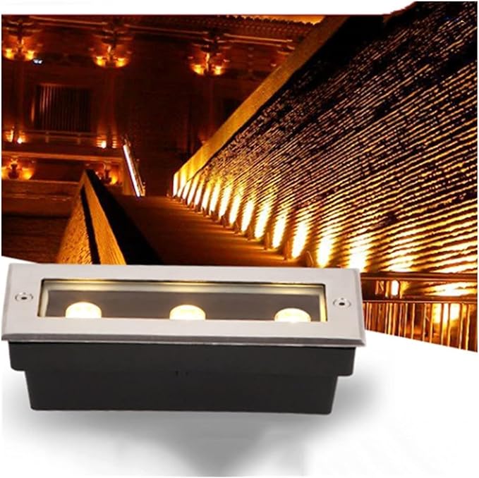 Buried Yard Lamp - Outdoor Recessed LED Spotlight IP67 Waterproof Rectangular Linear Underground LightsWarm White-85-245V(24W)