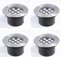 4-Pack LED Ground Lights - Waterproof IP66 Recessed Underground Lights for Garden Pathway and Deck - Warm White 1W Landscape Spotlights (AC85-265V)