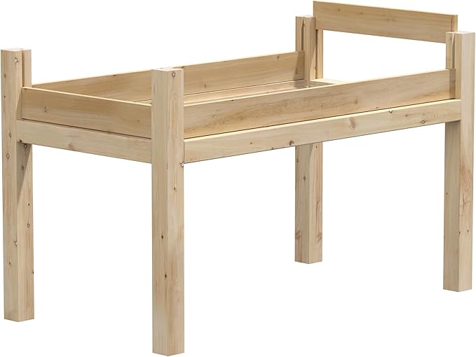 Greenes Fence Original Cedar Elevated Garden Bed 24 W x 48 L x 31 H - Made in USA with North American Cedar
