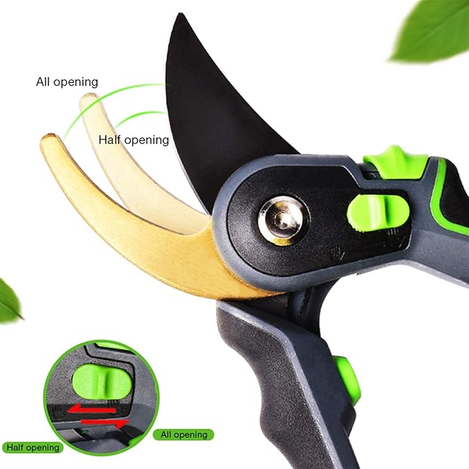 Gardening Tools Heavy Duty Plant Trim Horticulture Hand Pruner Cut Secateur Shrub Garden Scissor Tool Anvil Branch Shear Orchard Pruning Shears for Fruit Trees (Color : Silver)