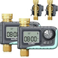 RAINPOINT Sprinkler Timer 100% Metal Pipe Water Timer for Garden Hose Programmable Hose Controller for Watering Sprinkler Controller with Manual Watering/Rain Delay for Outdoor Lawn &amp Garden (2