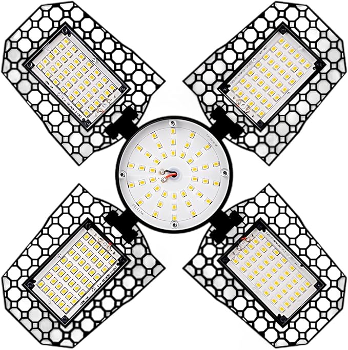 210 Led E27 Grow Light Four-Leaf Design Full Spectrum Plant Light Red/Blue Ac100-277V 11.4 X 11.4 in for Succulents Seedlings