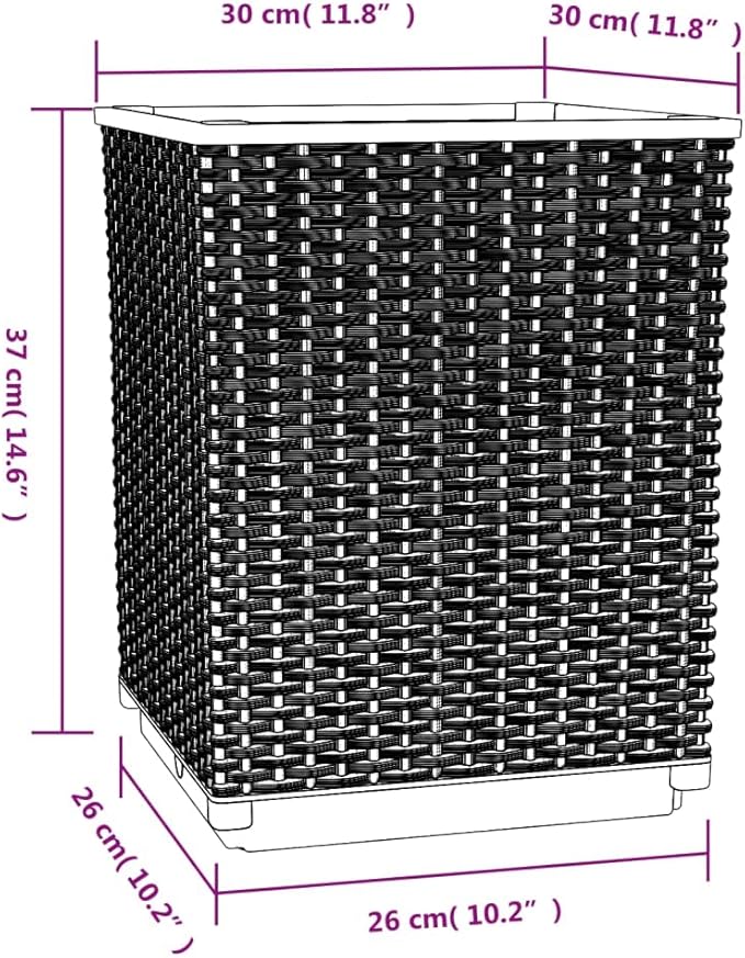 Polypropylene Raised Planter Box Brown 11.8x11.8x14.6 Large Outdoor Garden Planters Set of 2 for Vegetables Flowers Herbs in Gardens Balconies Patios