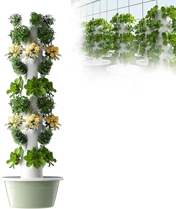 Hydroponic Growing System with LED Grow Lights for Indoor Vertical Gardening