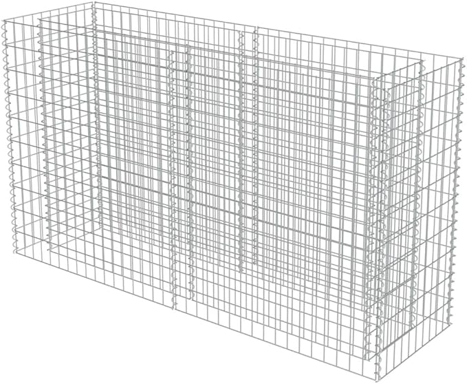 Gabion Raised BedRaised Bed Outdoor Garden Stone Basket Planter Raised Vegetable BedSteel Garden Decoration Galvanized Steel 70.9x19.7x39.4