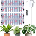 DOMMIA Grow Lights 40W Linkable Grow Light for Indoor Plants Full Spectrum 6/12/16h Timer Dimmable Ultra-Thin Plant Lamp for Indoor Growing Netural White 1-Set