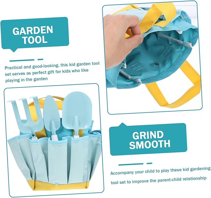 SUPVOX Boy Girl Gardening Tool Set Plastic Shovel Rake and Watering Can for Boy Girl Safe and Lightweight Gardening Tools for and Bonding